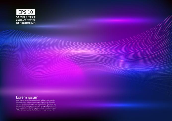 Particle wave abstract background design. vector illustration