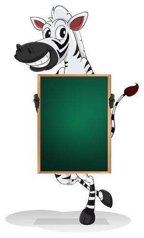 A zebra holding an empty board  vector