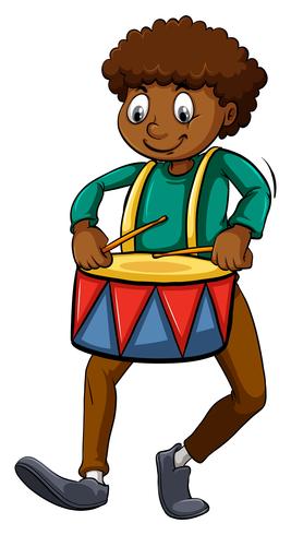 Man with a drum vector