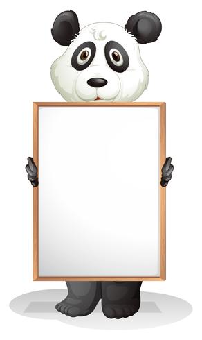 A panda holding an empty board  vector