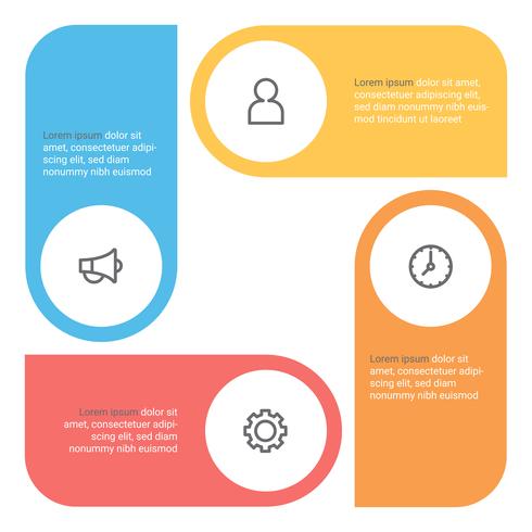 Infographics diagram with 4 steps, options, or processes. Vector business template for presentation. business data visualization.