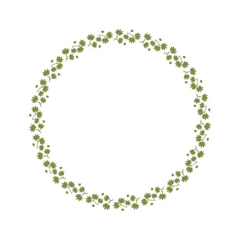 Patrones sin fisuras guirnaldas con licencia verde primavera. fondo floral del marco. vector