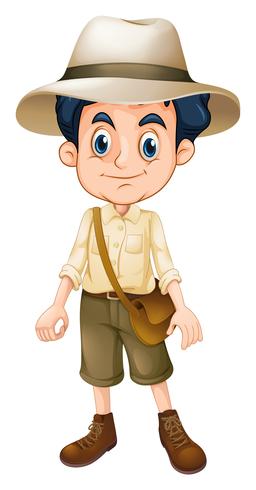 A Boy Scout Wearing Hat vector