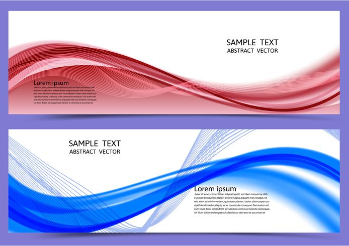 Red and blue color geometric abstract banner background with copy space, Vector illustration for your business