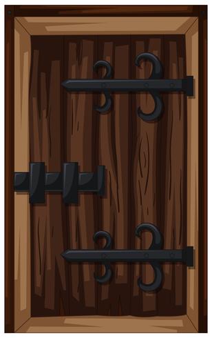 Estilo antiguo de puerta de madera. vector