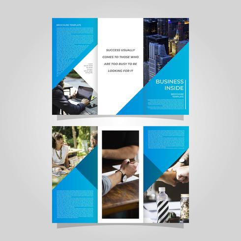 Flat Business Brochure Vector Template