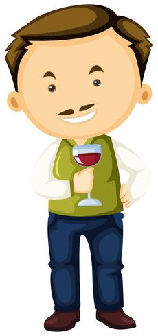 Winemaker holding wine glass in hand