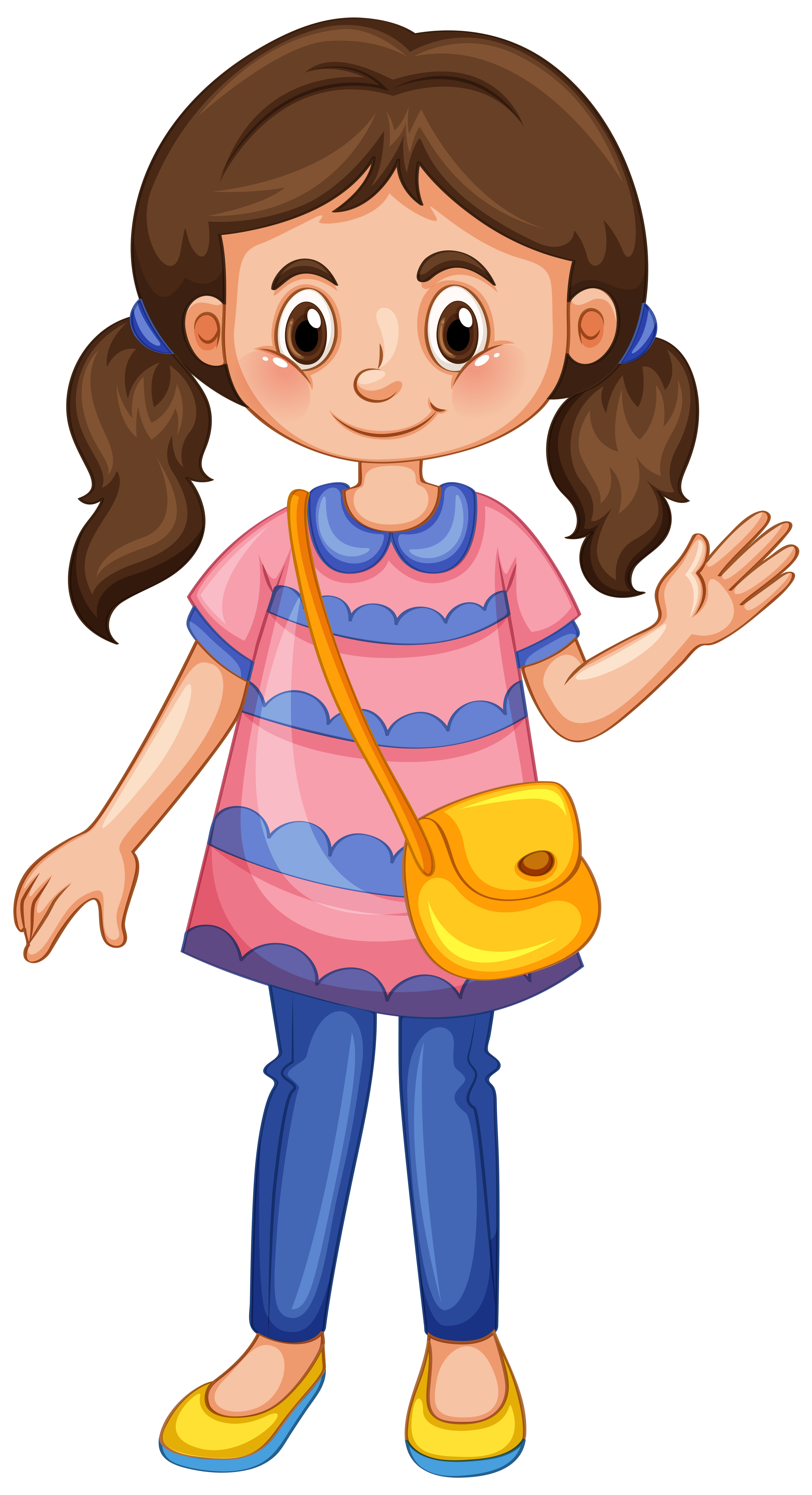 Little girl waving hand 549886 - Download Free Vectors, Clipart ...
 Cartoon Girl Waving Hello