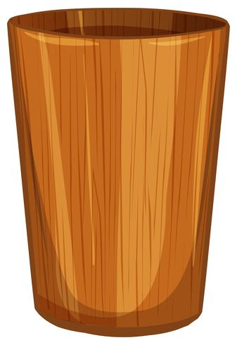 Water cup made of wood vector