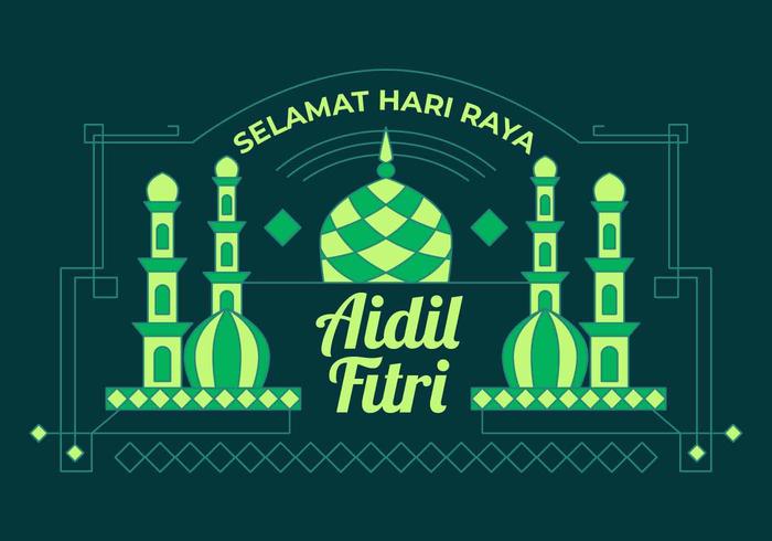 Ilustración de vector de hari raya