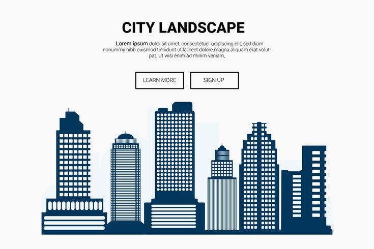 landscape_landing_urbancity vector