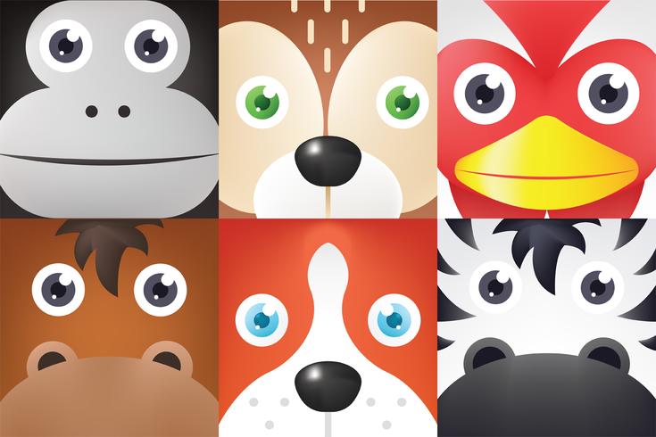 Animal Face Vector Pack