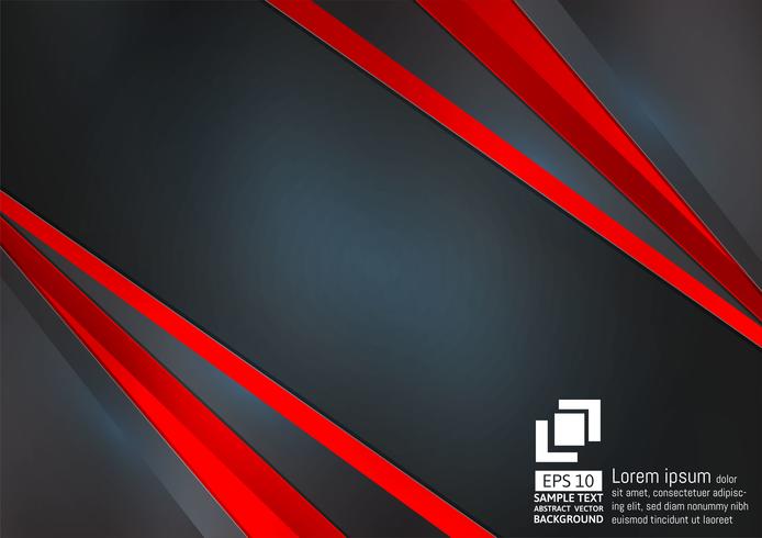 Abstract geometric black and red color background with copy space for your business modern design, vector illustration