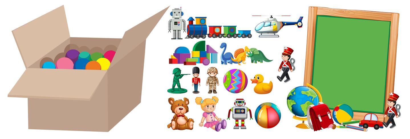 Set of children toys vector