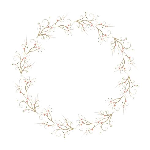 Seamless Pattern Wreaths with flower. floral frame background. vector