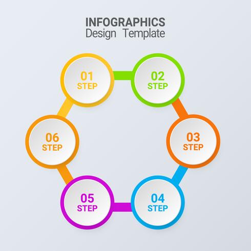 five steps infographics. Vector business 