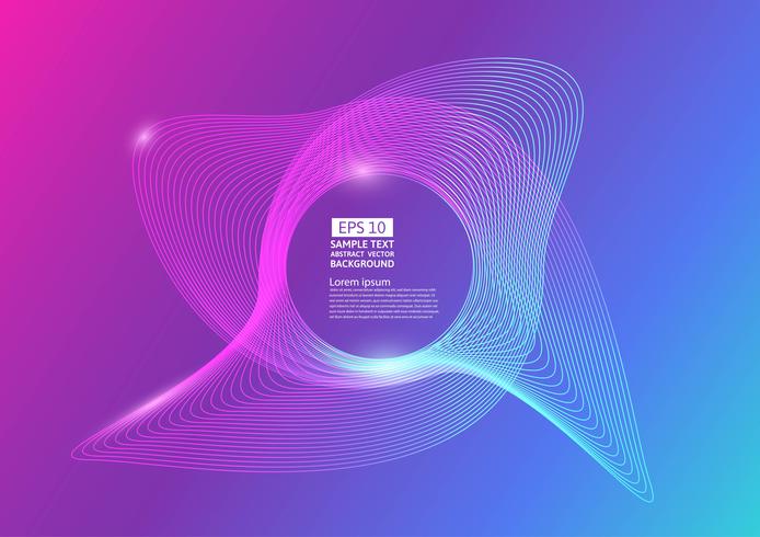 Colorful color line waves abstract background design. vector illustration