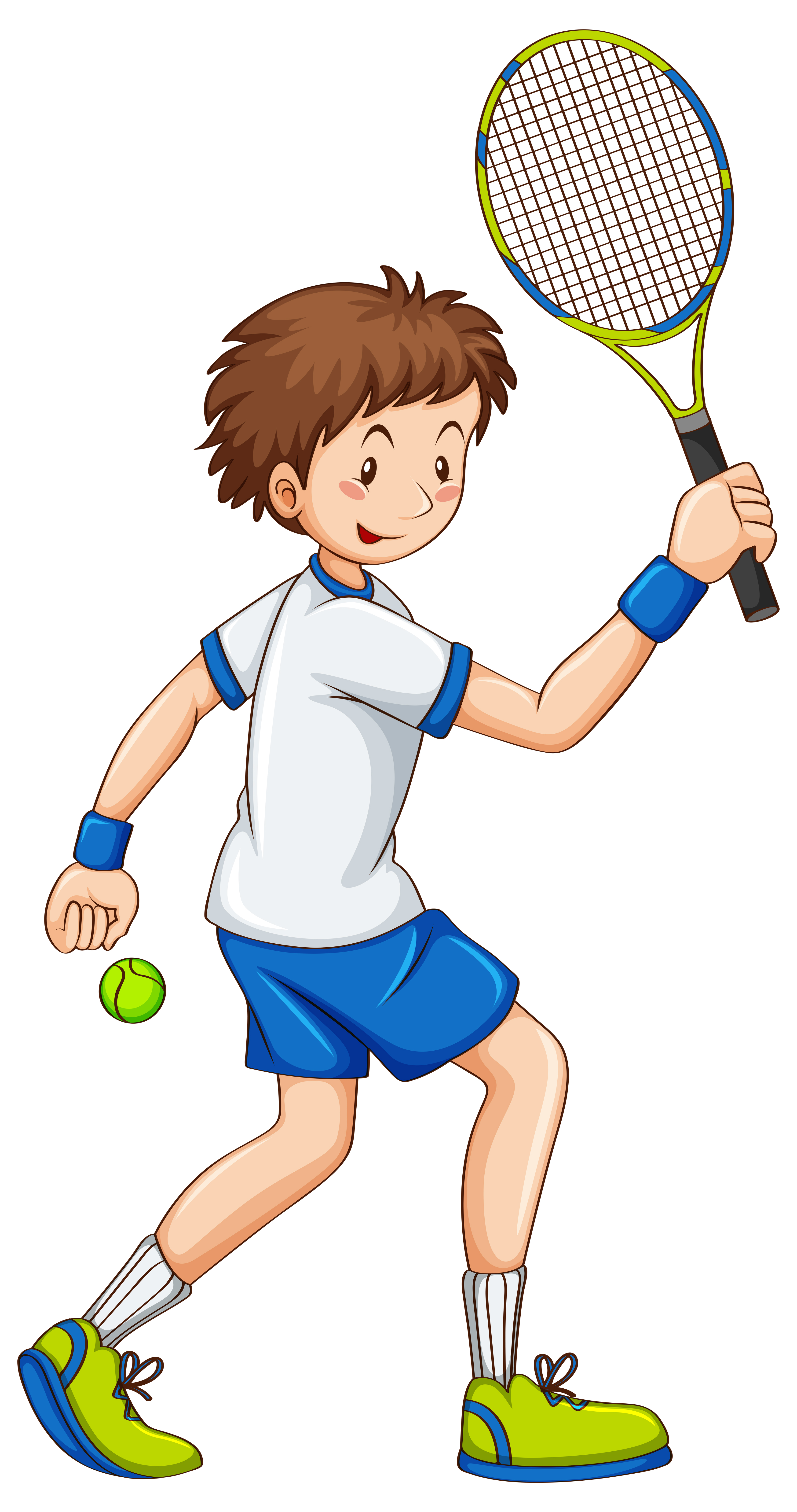 Tennis player hitting ball with racket Download Free Vectors Clipart Graphics & Vector Art