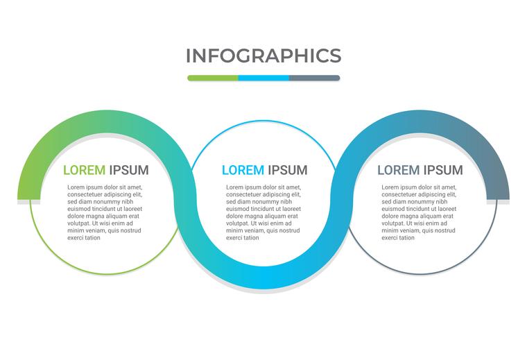 Plantilla de negocio de infografía con 3 opciones. vector