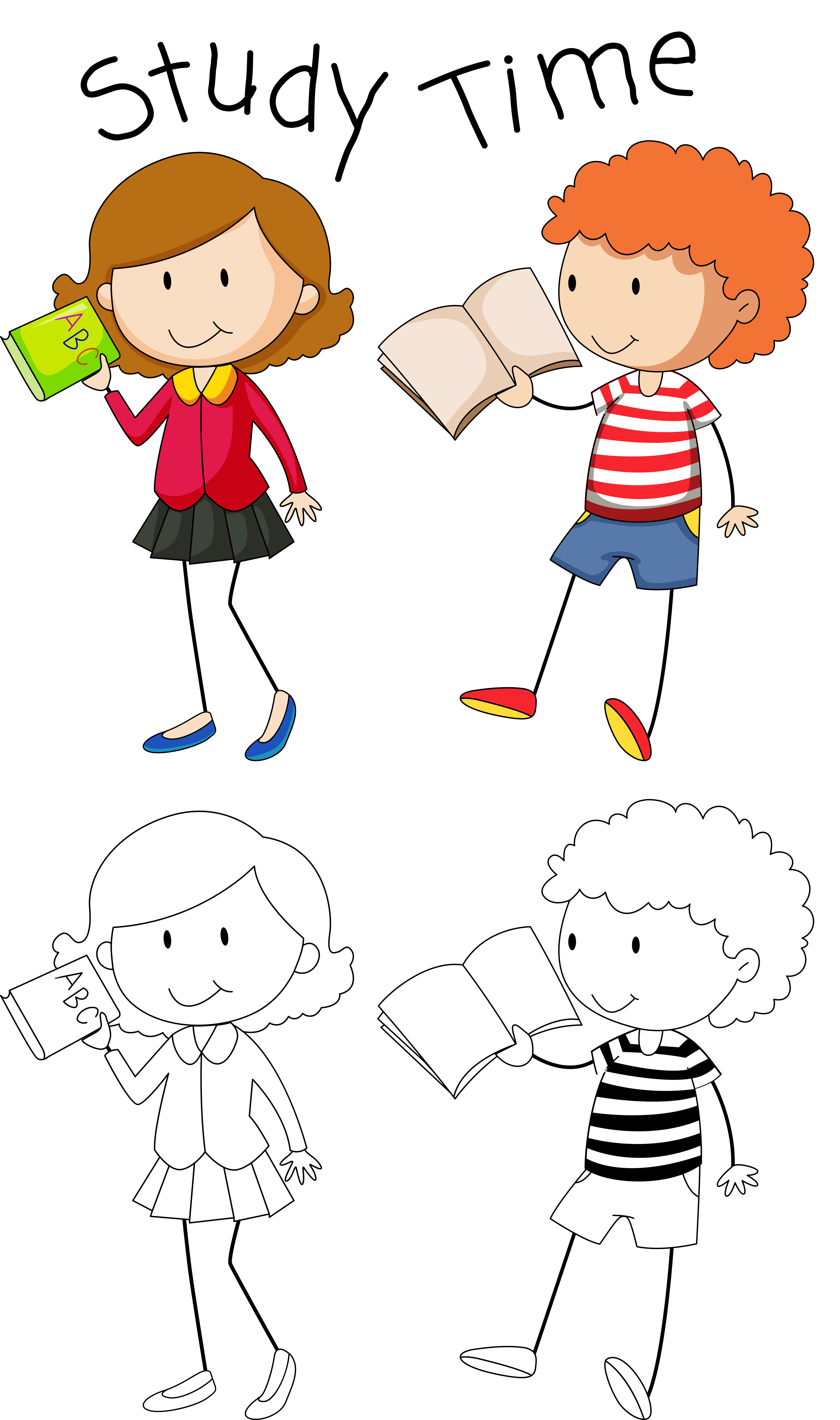  Doodle  girl  character study 550100 Download Free Vectors 