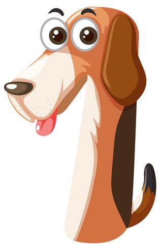 Lindo perro número uno personaje vector