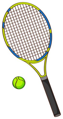 Raqueta de tenis y pelota de tenis vector