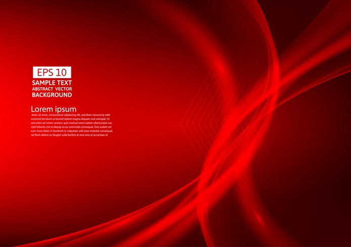 Red color waves abstract background design. vector illustration