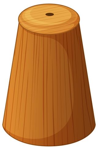 Salt shaker made of wood vector