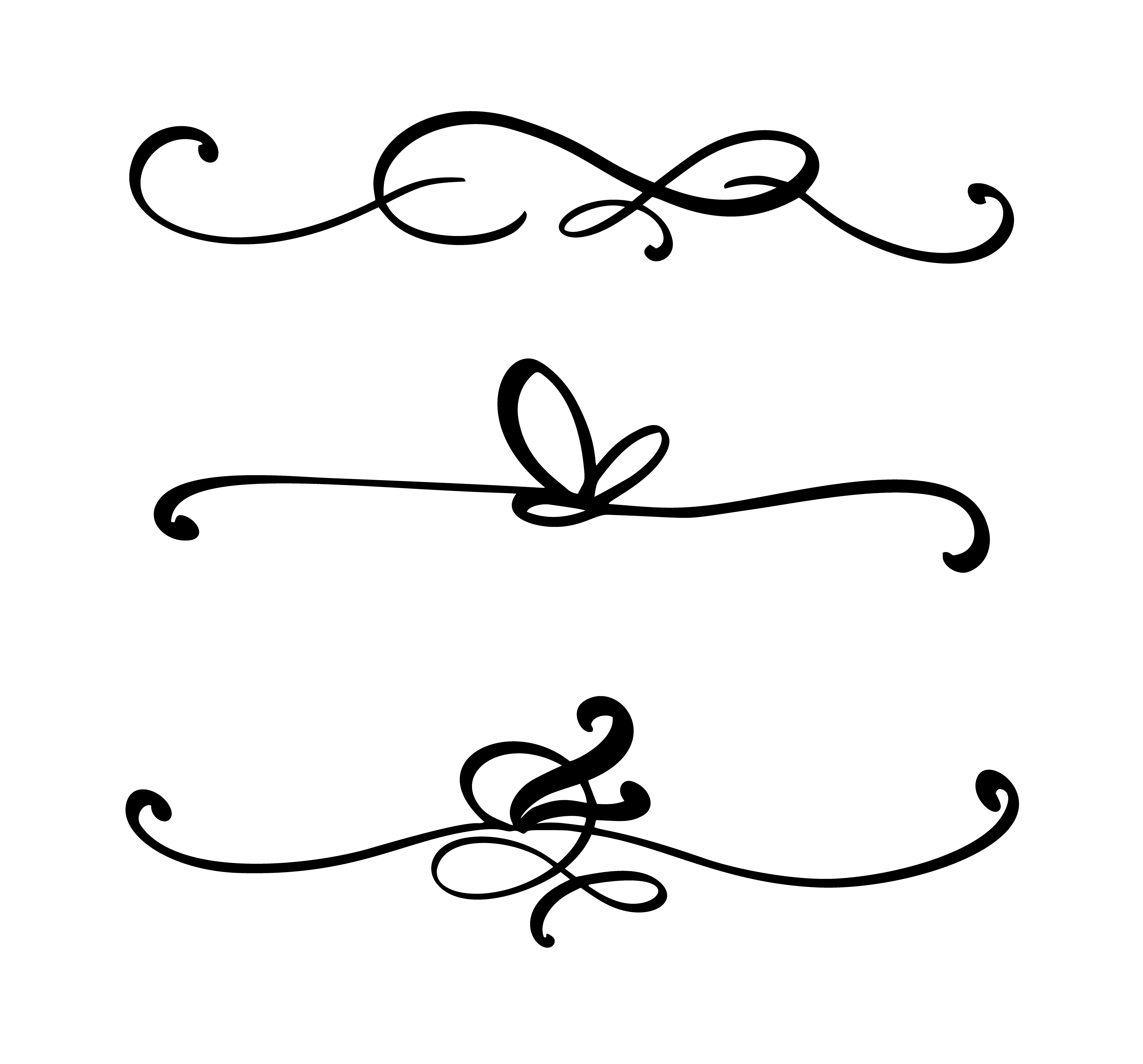 Download Collection of handdrawn dividers or borders made with ...