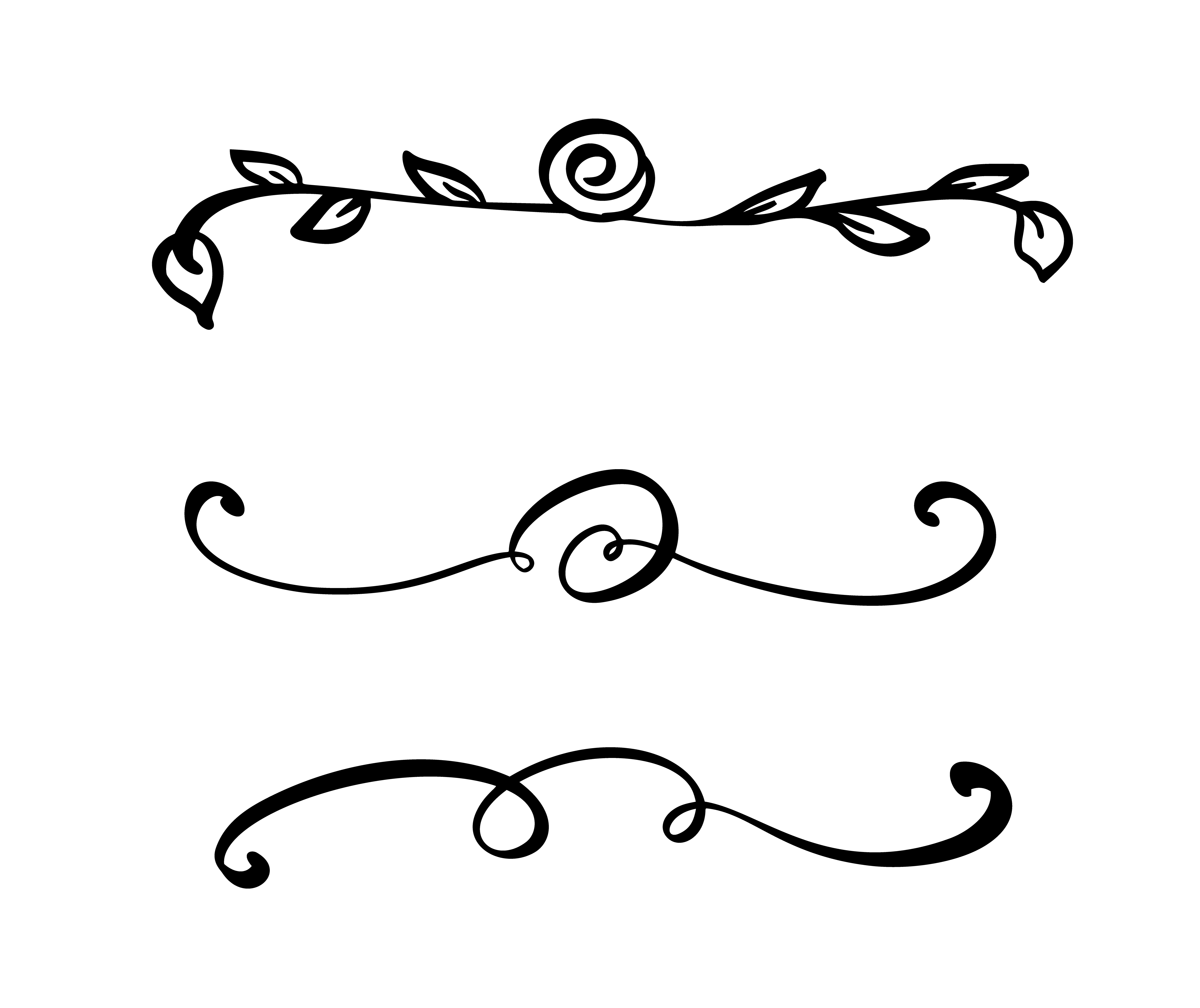 Download Collection of handdrawn dividers or borders made with ...