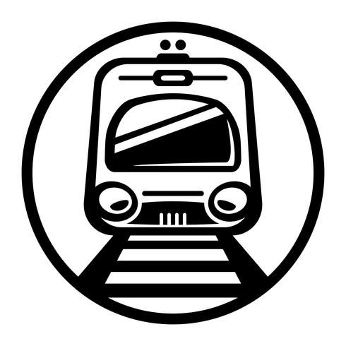 Subway Train Light Rail Car vector icon