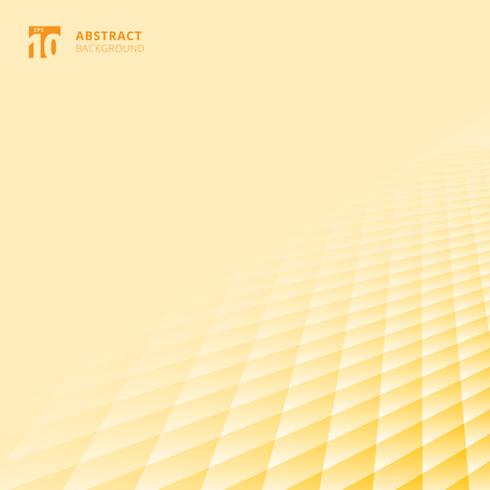 Abstract squares pattern geometric yellow and white color perspective background with copy space. Floor ground grid. vector