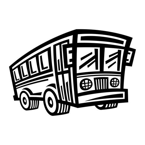 Icono de vector de ciudad autobús tránsito vehículo