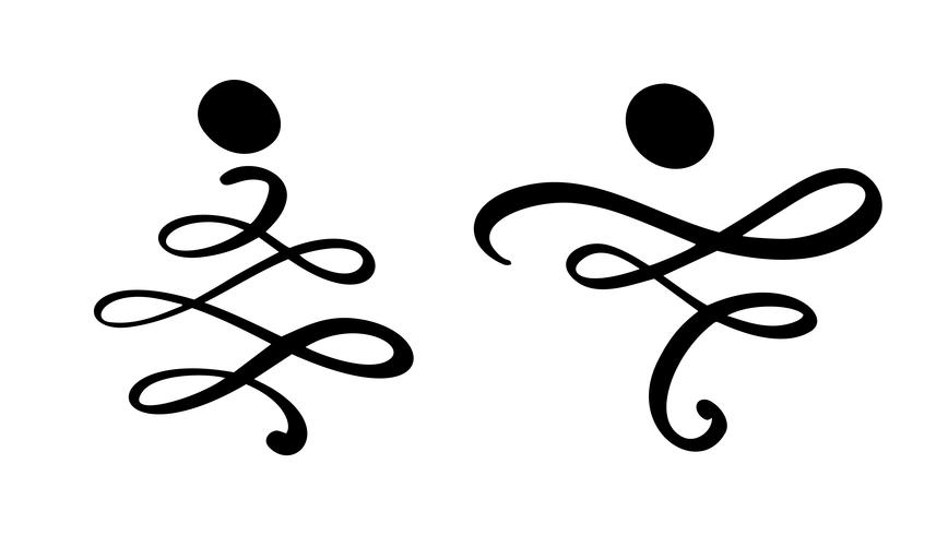 Línea de pinceles de iconos masculinos y femeninos para web y móvil, diseño plano minimalista moderno. Icono de ilustración vectorial aislado sobre fondo blanco vector