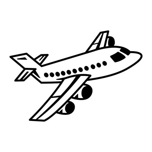 Airplane Flying Vector Icon