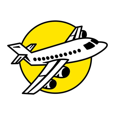 Icono de Vector de vuelo de avión