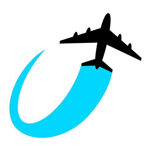 Airplane Flying Vector Icon