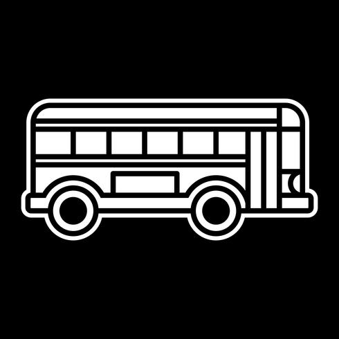 Icono de vector de ciudad autobús tránsito vehículo