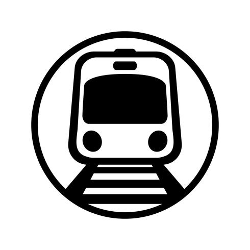 Subway Train Light Rail Car vector icon