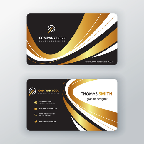 luxury elegant business card vector