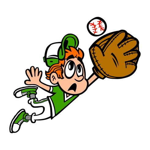 Baseball Player Kid vector cartoon