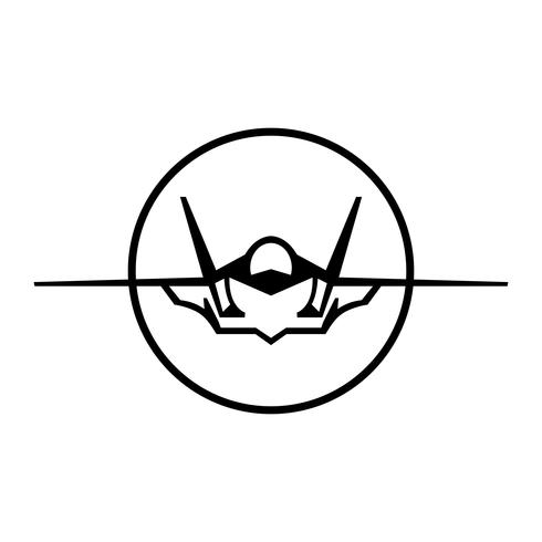 Icono de Vector de avión de combate