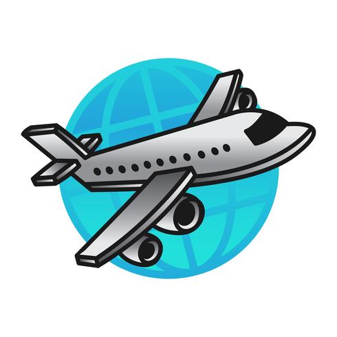 Airplane Flying Vector Icon