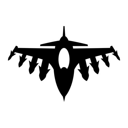 Icono de Vector de avión de combate