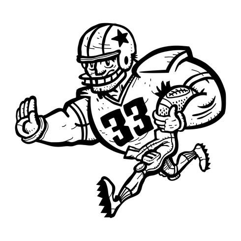 Football Player Cartoon vector