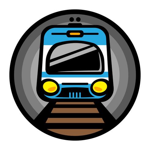 Subway Train Light Rail Car vector icon