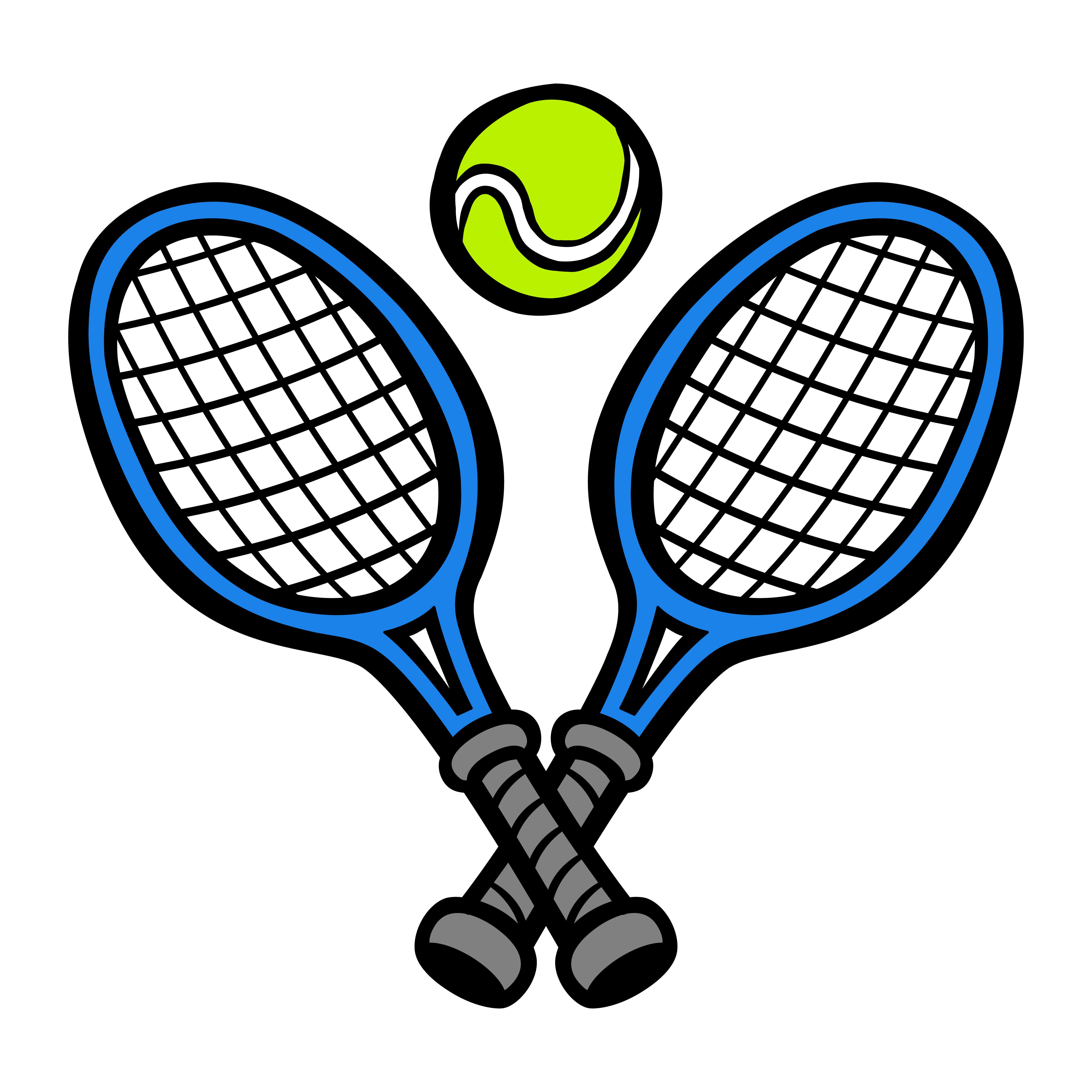 Tennis Racquet & Tennis Ball 550543 Vector Art at Vecteezy