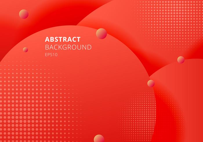 abstract 3d liquid fluid circles red