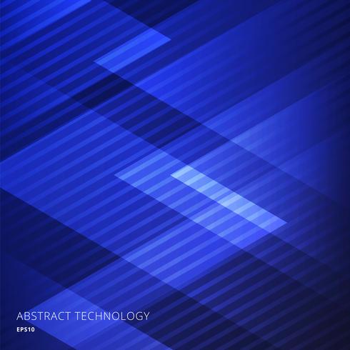 Abstract elegant geometric triangles blue background with diagonal lines pattern. vector