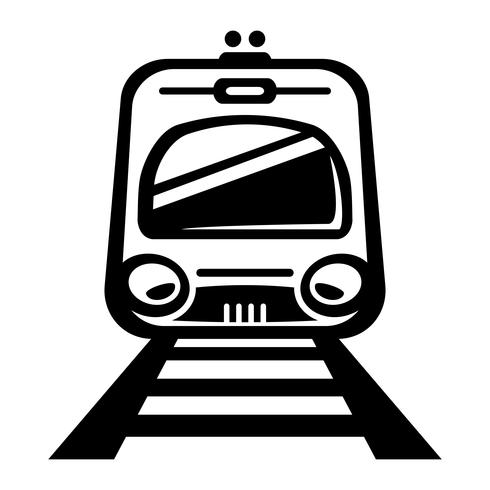 Icono de vector de metro tren ligero ferrocarril coche